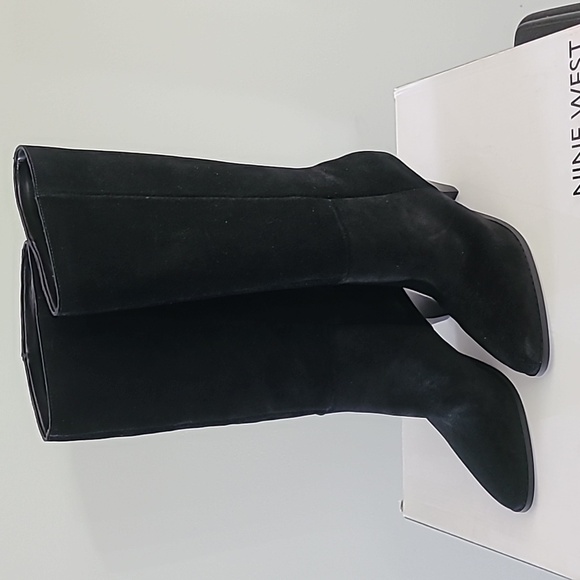 Nine West Ceynote Black Suede Boots - Picture 1 of 5